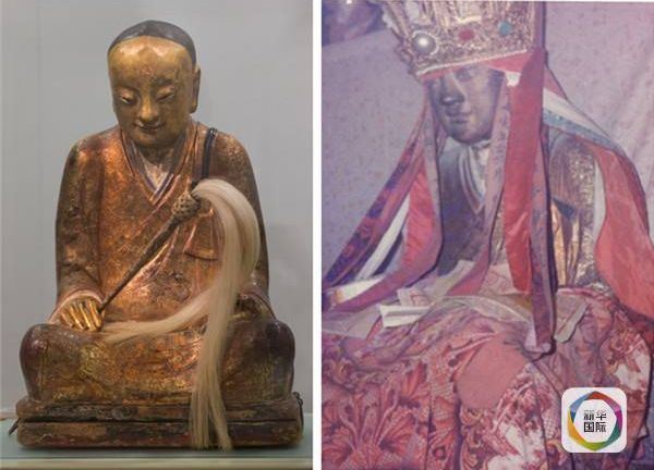 原文配图：章公祖师肉身像。