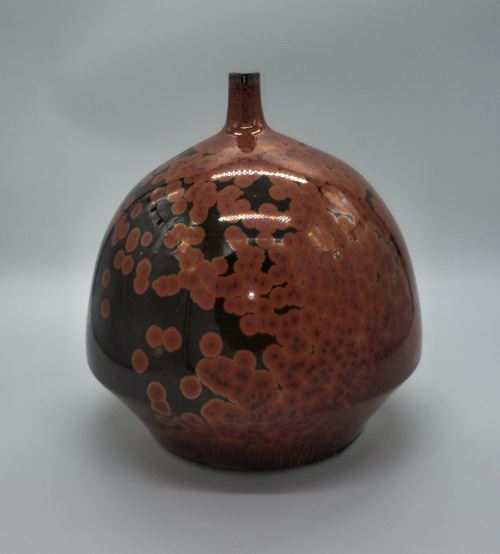 景德镇青年陶艺家马安晖铁红金圈釉作品欣赏 景德镇青年陶艺家马安晖铁红金圈釉作品欣赏