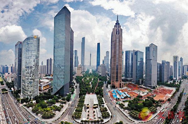 ■圖為廣州珠江新城金融產業聚集區。  敖敏輝攝