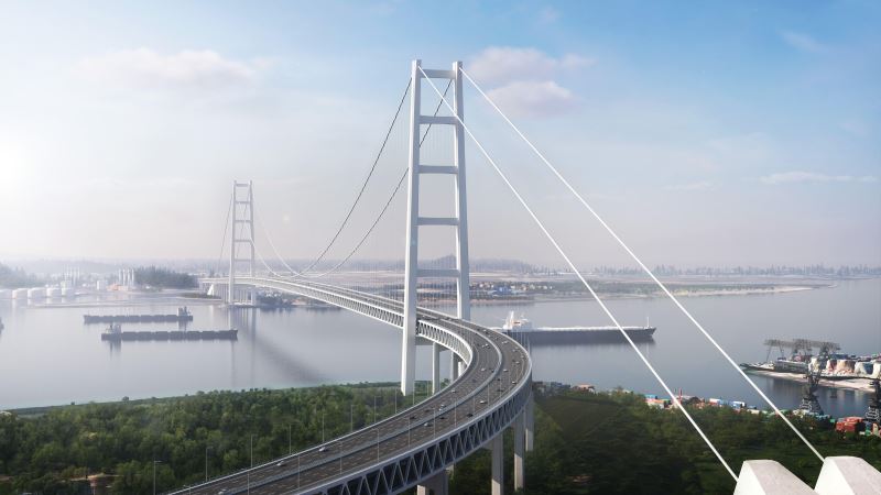 【大美广东·葡语】O Canal do Oceano Leão (Shiziyang) faz novos progressos “湾区双虹”将现！超级工程狮子洋通道再迎新进展